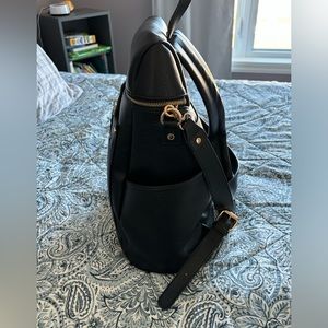 Poppy and Peonies commuter backpack in Black